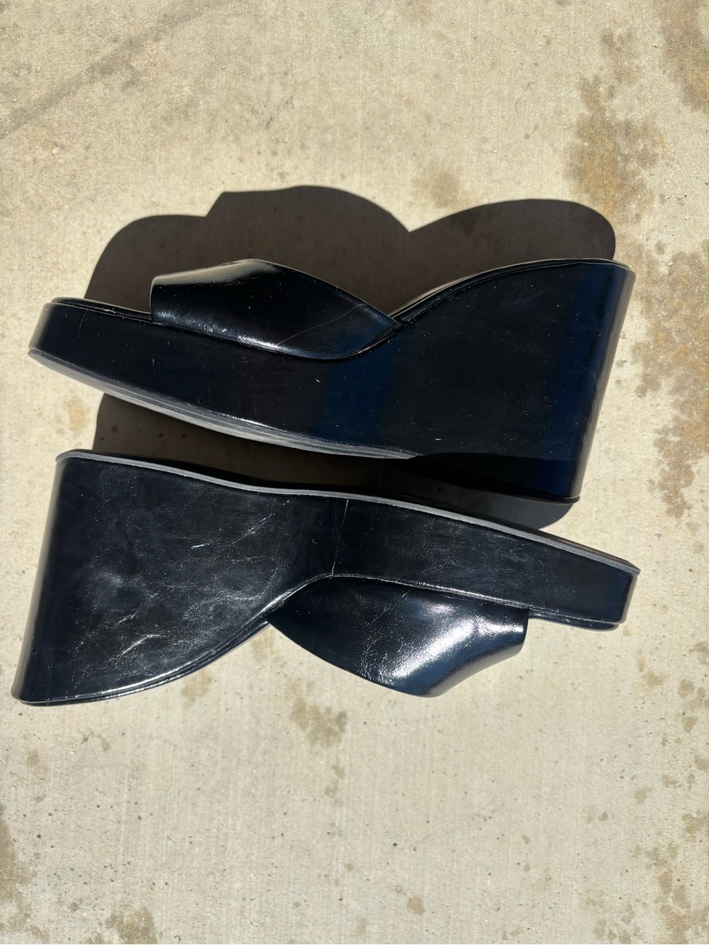 ZARA Black Slide Mules with Square Toe